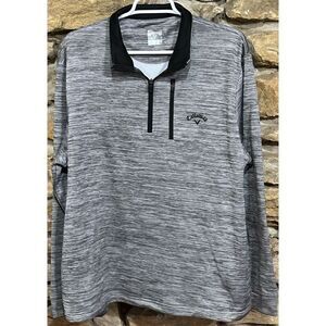Men’s Callaway 1/4 Zip Pullover Media Pocket Gray Size Medium